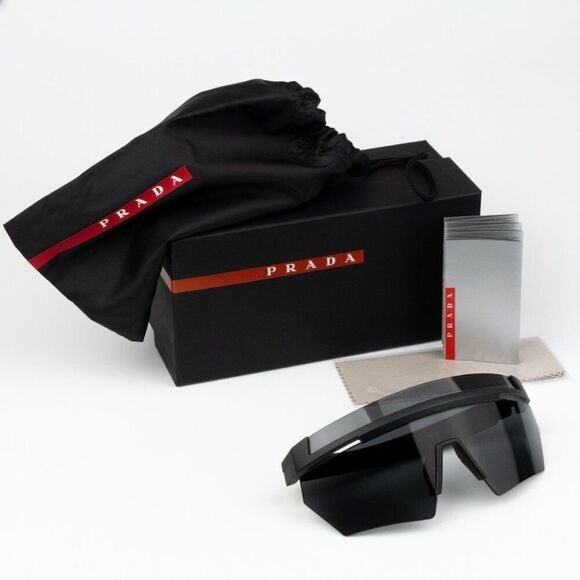 NEW Prada Linea Rossa PS01YS 1BO06F Matte Black Grey Unisex Sunglasses - Picture 13 of 13